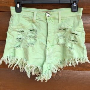 Aphrodite distressed shorts