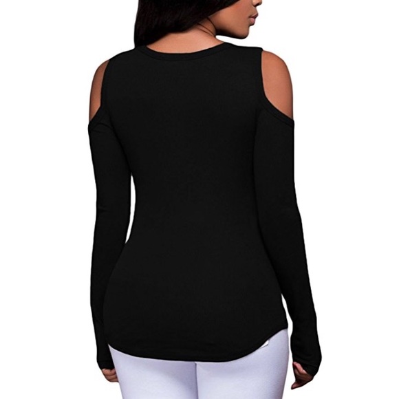 🆕 Lace-Up Cold Shoulder Blouse - Picture 2 of 3