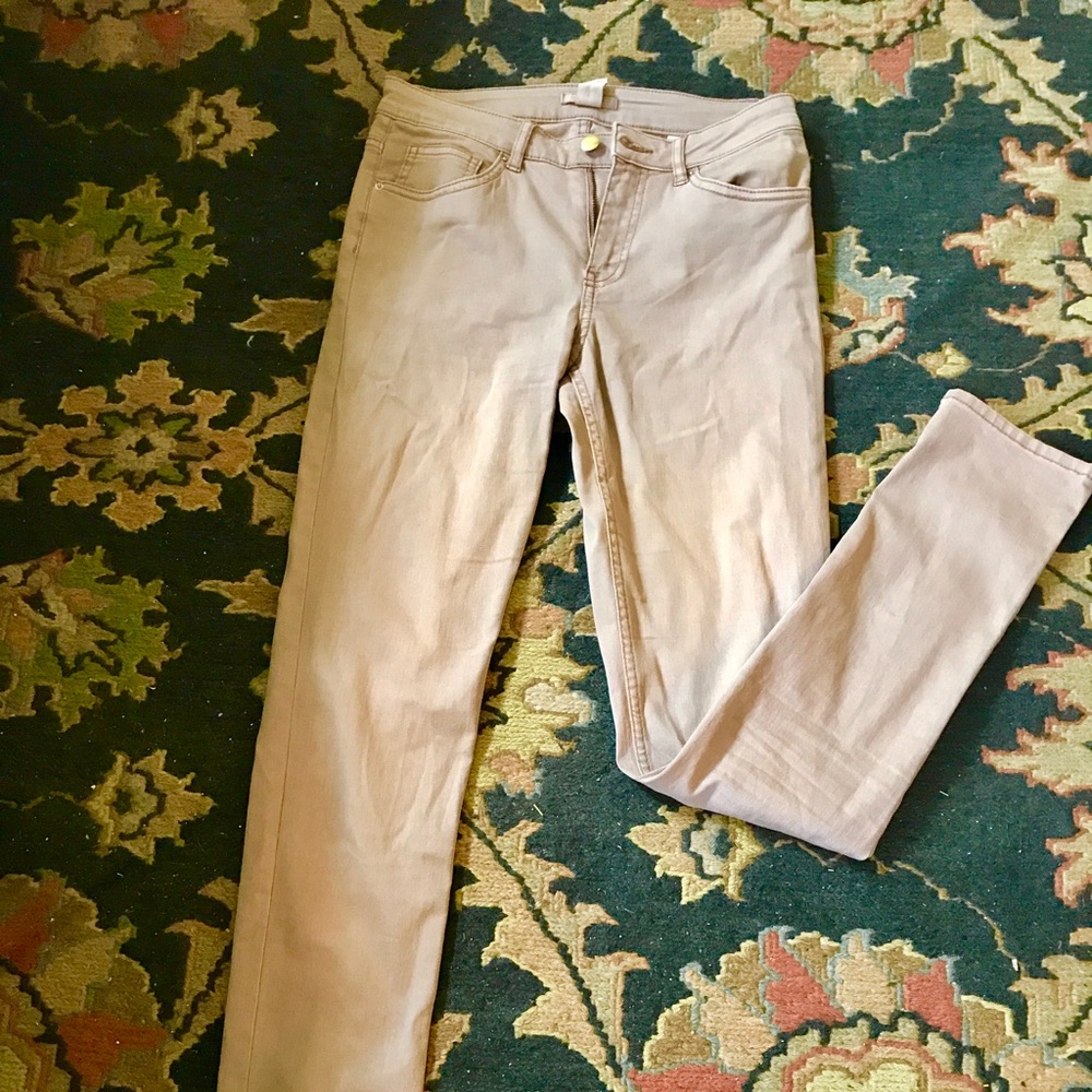 Camel H&M stretchy skinny jeans Sz 6