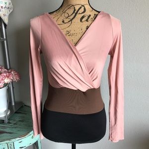 Salvatore Ferragamo long sleeve top deep V