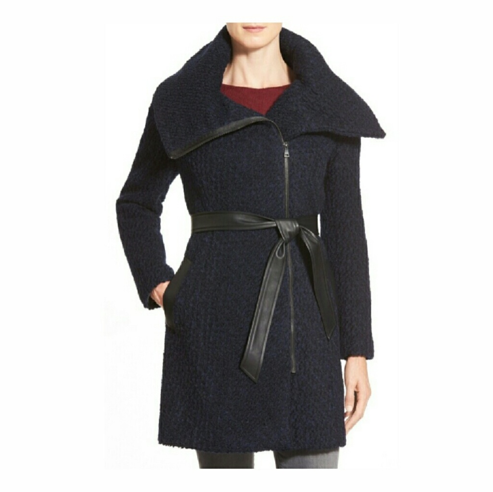 Cole Haan Signature Asymmetrical Boucle Coat