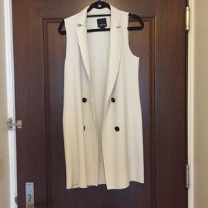 Bone color long vest by Trouve