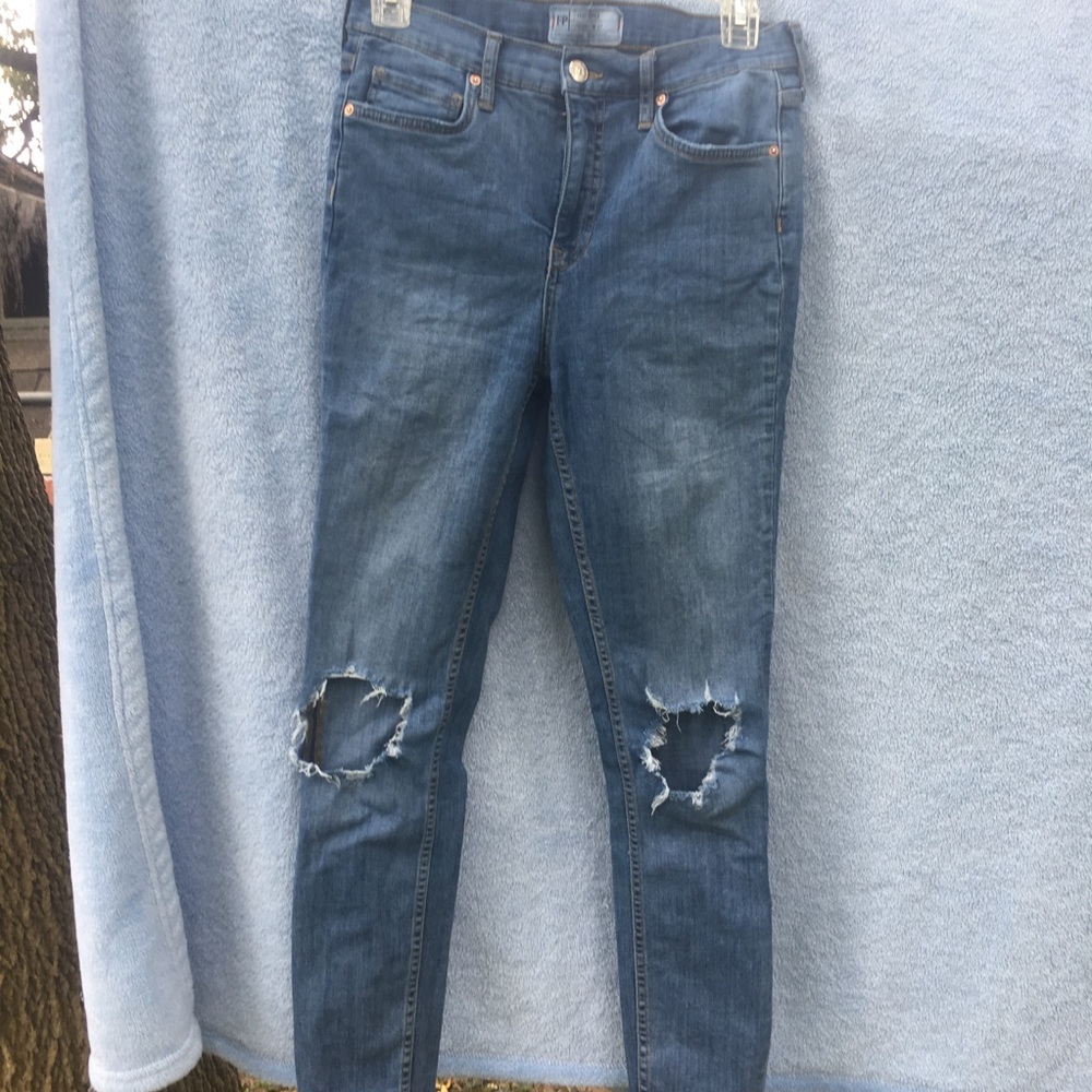 Free People high rise Busted Knee skinny jeans