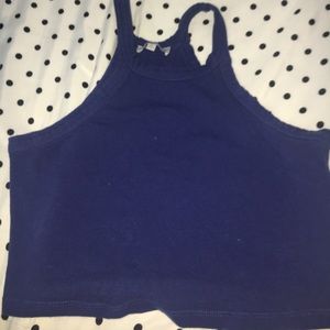 charolette russe blue crop top