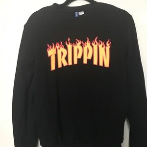 "TRIPPIN" crew neck sweater
