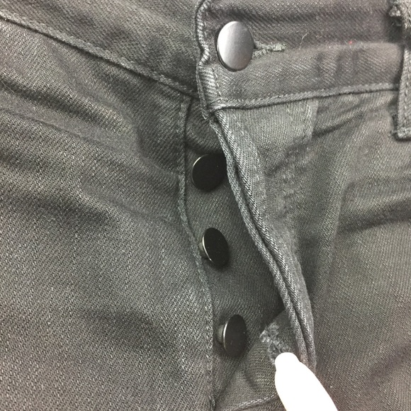 DOPE NWOT Black Faux Patch Distressed Denim Jeans - Picture 5 of 7