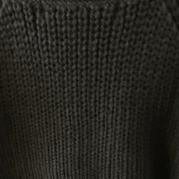 Olive Cold Shoulder Cable Knit Sweater - Picture 6 of 6