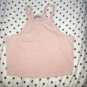 pink crop top