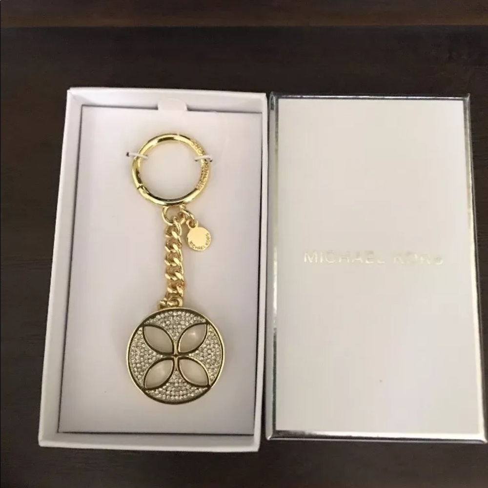 Brand new Michael kors flower studs keychain Charm