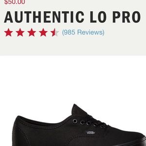 Authentic LO Pro vans