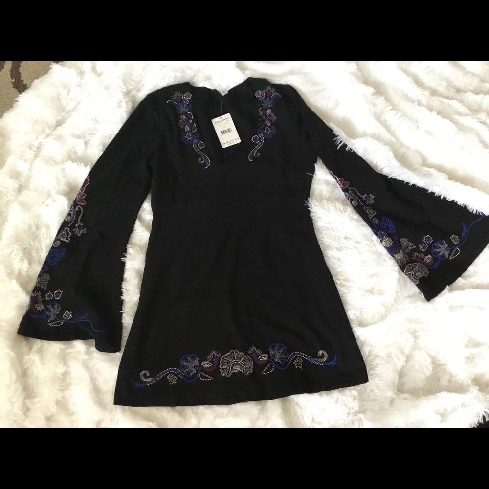 Free people folk mini dress.