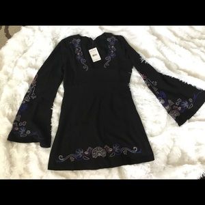 Free people folk mini dress.