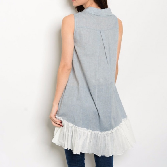 DUSTY BLUE TOP - Picture 2 of 2