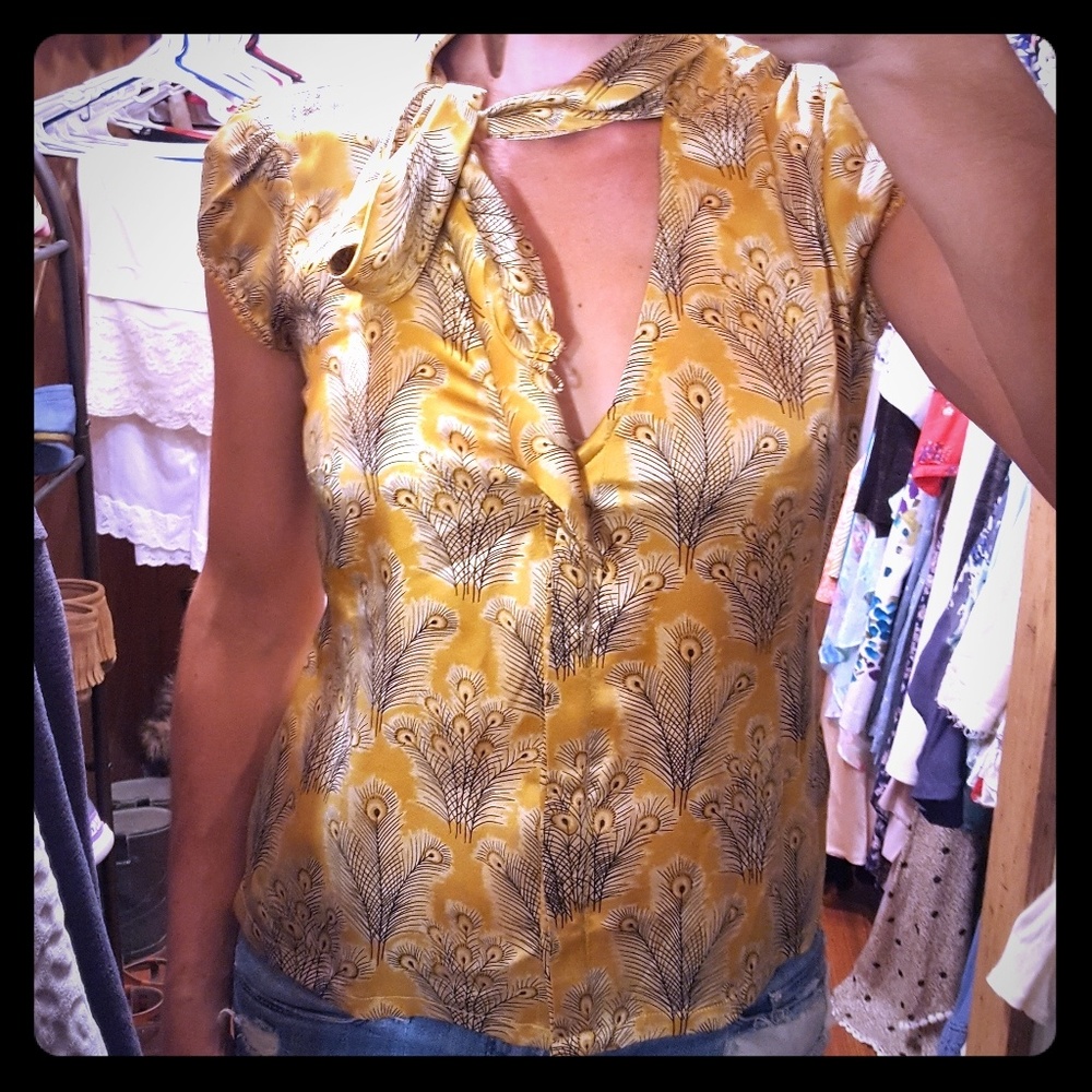 Free People 100% Silk Blouse