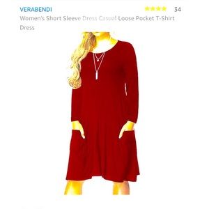 Red dress with pockets!