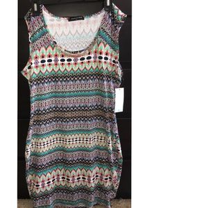 Tribal bodycon dress with necklace