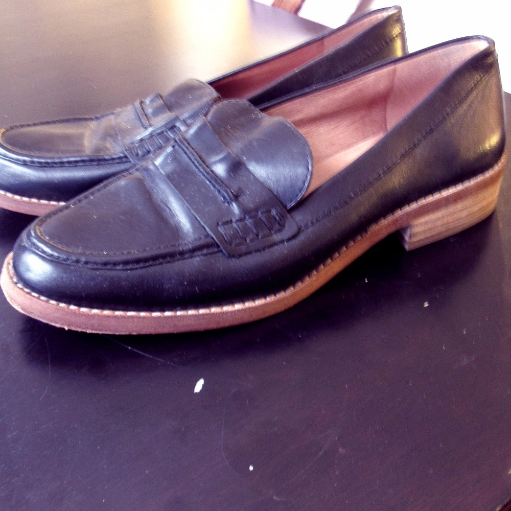 Madewell Elinor Classic Black Leather Loafer