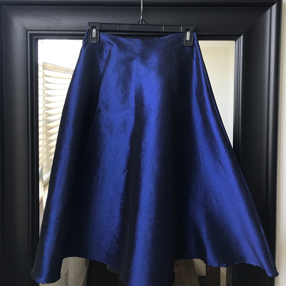 Navy Taffeta Skirt