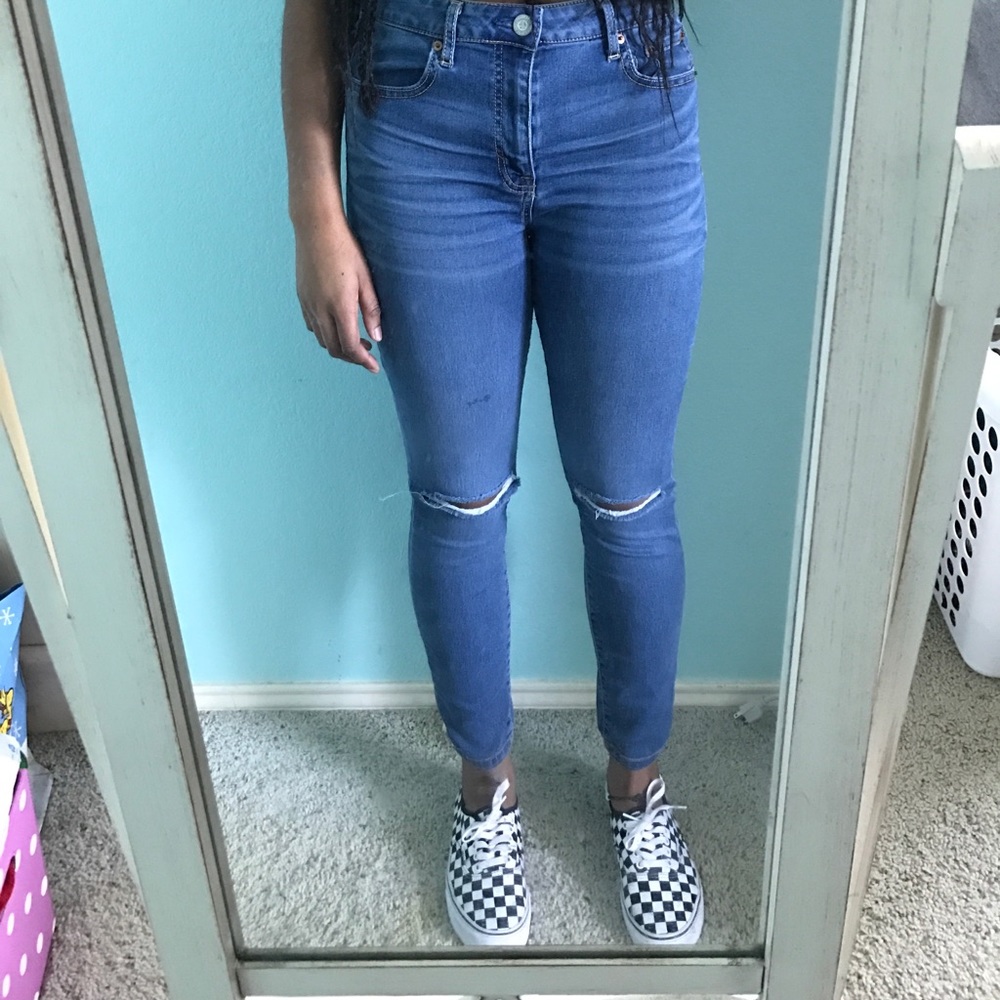 High Waist Ankle Jeans