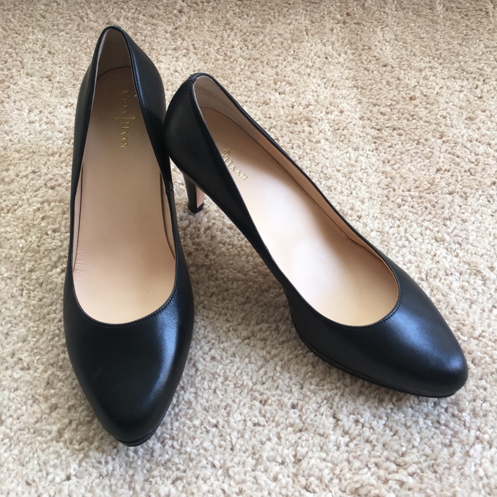 Cole Haan Margot Black Leather Pumps