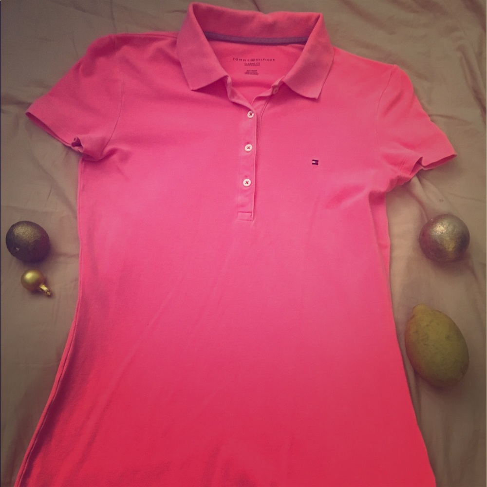 Luscious pink Tommy Hilfiger polo shirt