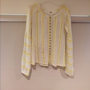 Free people yellow blouse