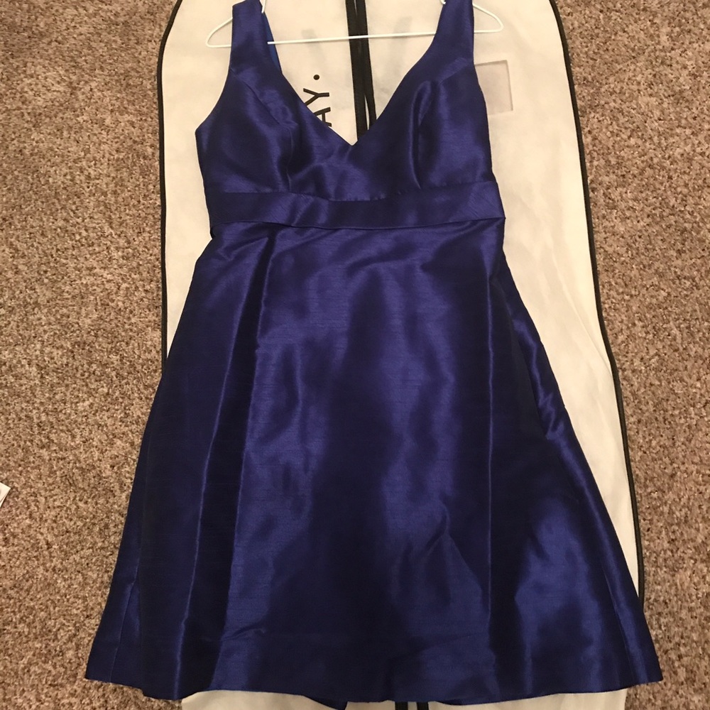 Alfred Sung Navy bridesmaid dress