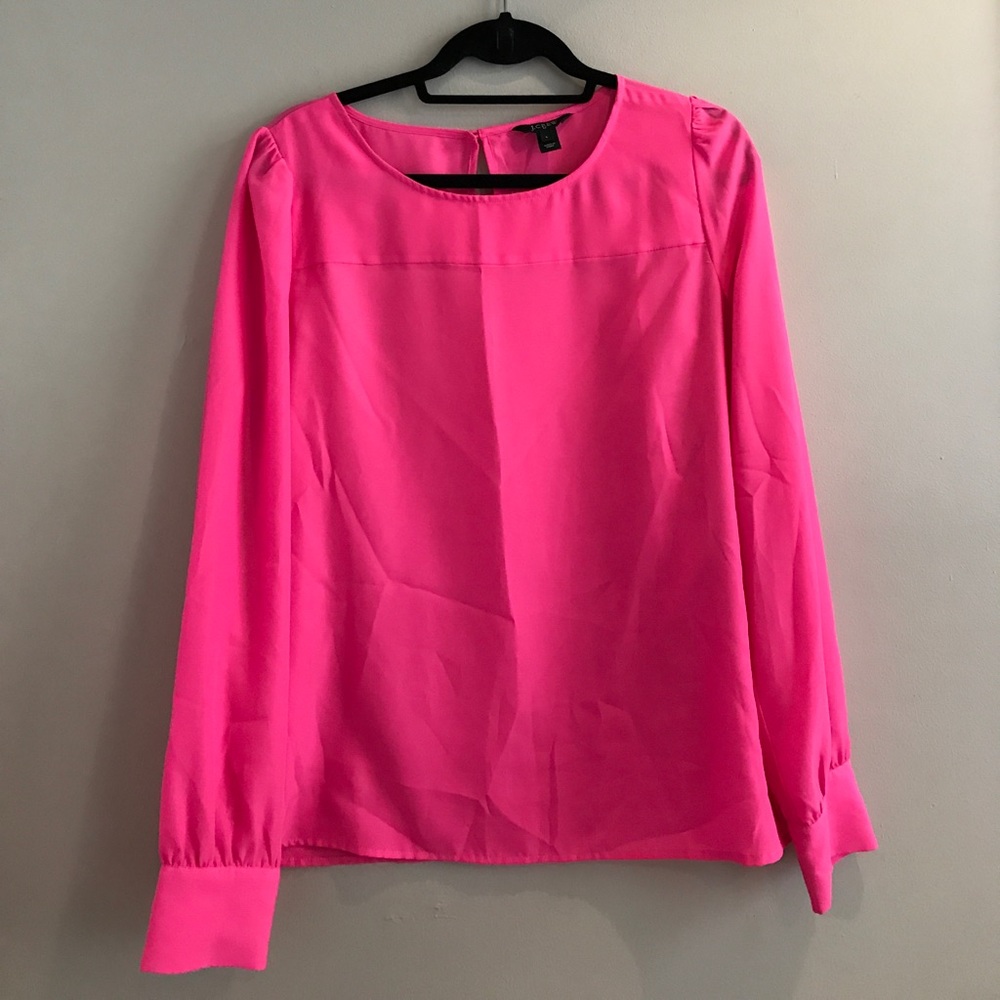 Neon Pink J. Crew Blouse