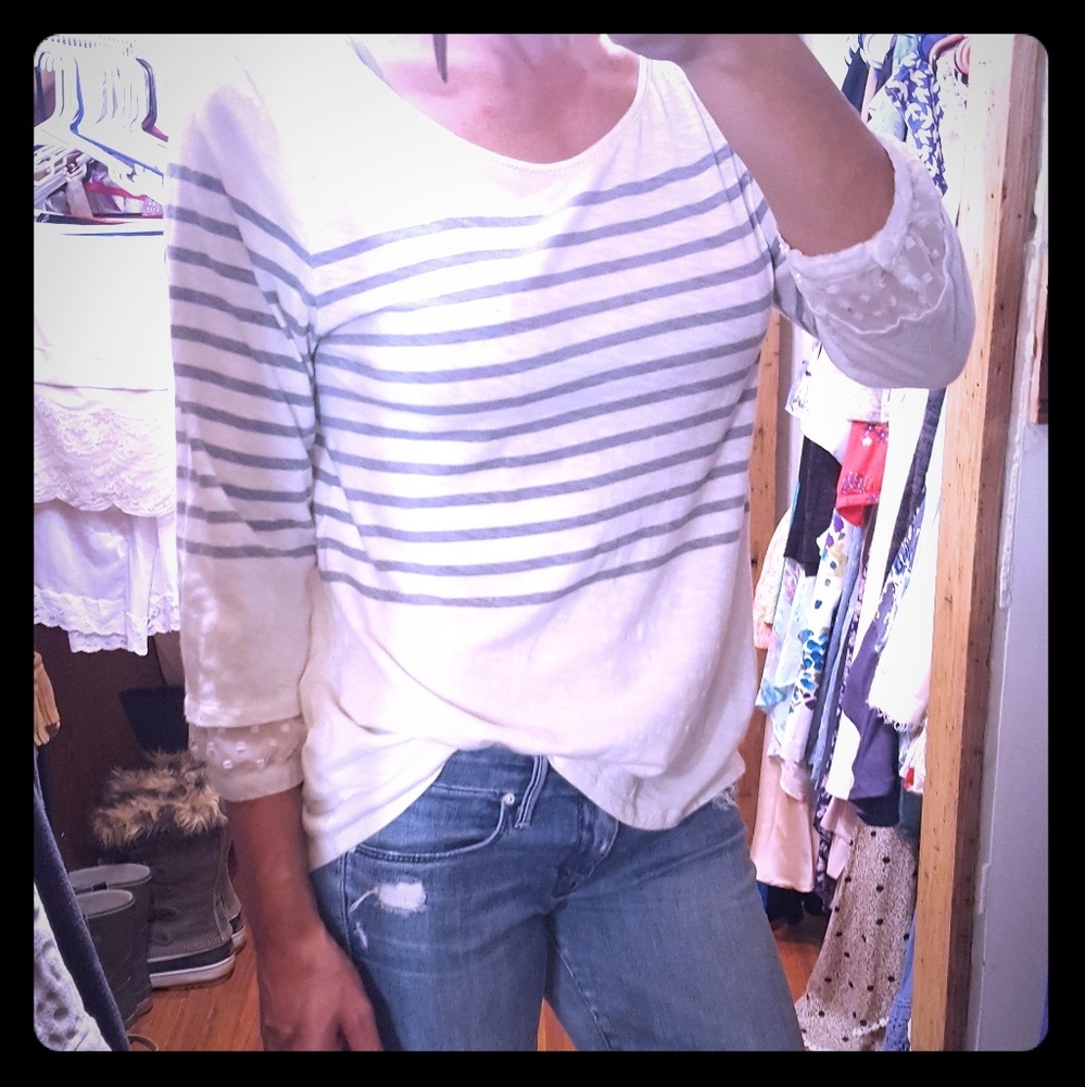 Anthropolgie Little Yellow Button Top