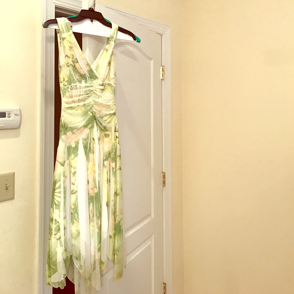 Knee length light cocktail dress