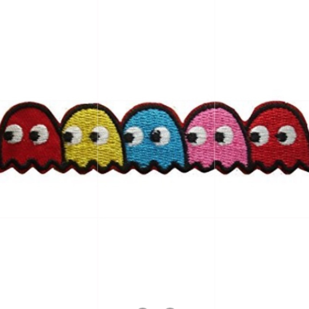 Pac-man ghost sew-on patch