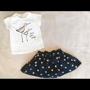 Kate Spade baby shirt and boat skirt