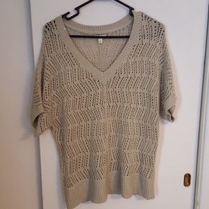 Sonoma XL Tan Short Sleeve Sweater