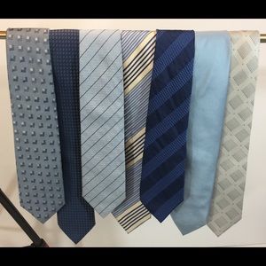 Lot of 7 blue Armani neckties
