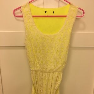 Express neon lace dress