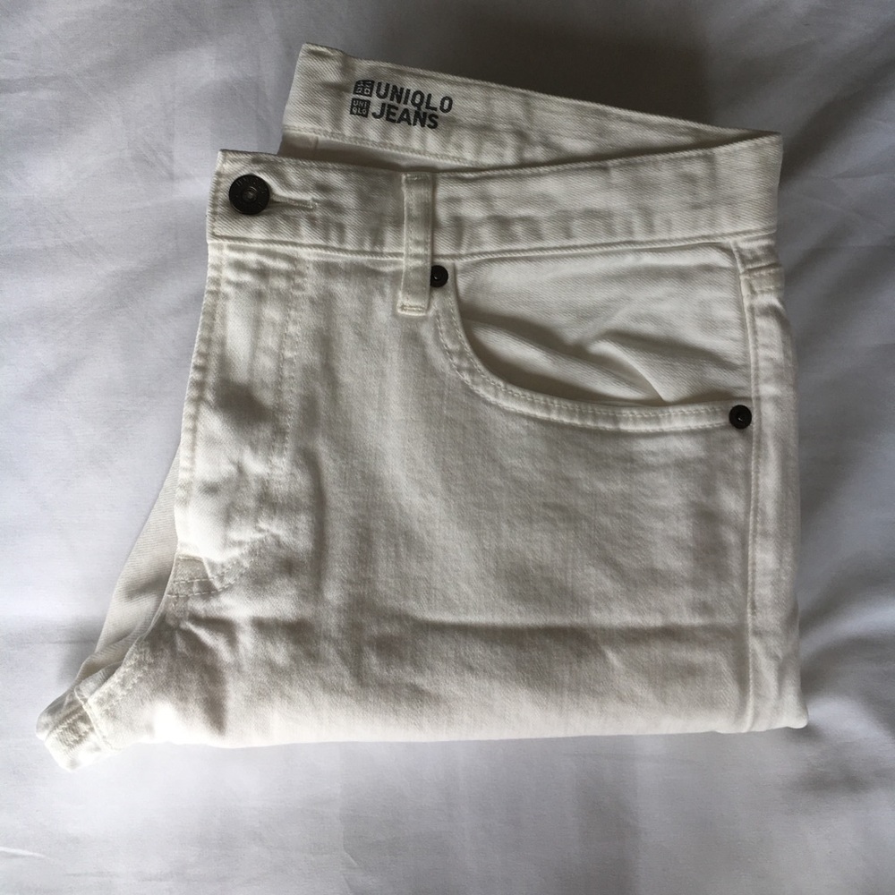 UNIQULO - white denim slim fit - 34/32