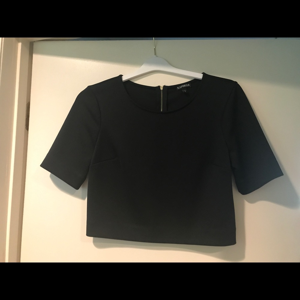 Express Black Crop Top