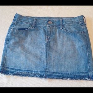 Medium Wash Jean Skirt. Size 4
