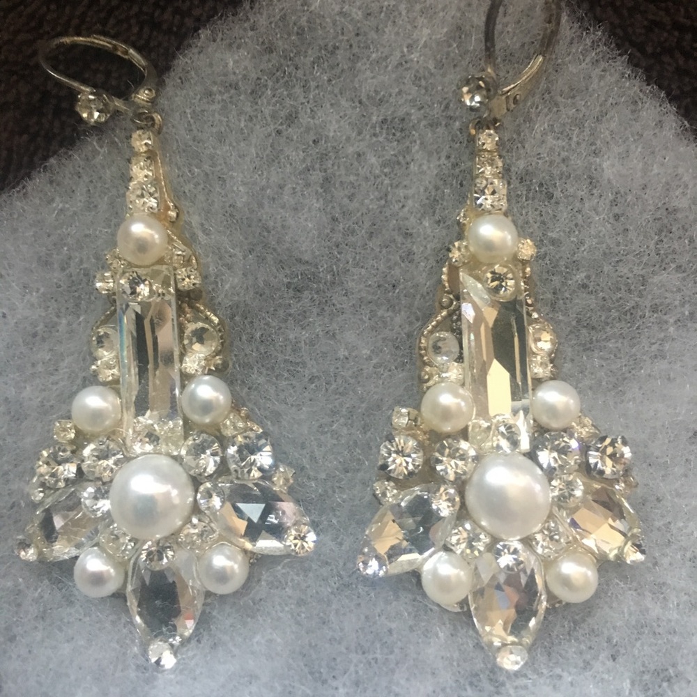 Pearl and Crystal Earrings
