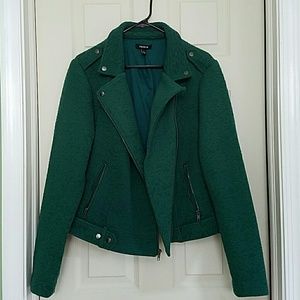 Torrid green moto jacket NWOT size 2 (18/20)