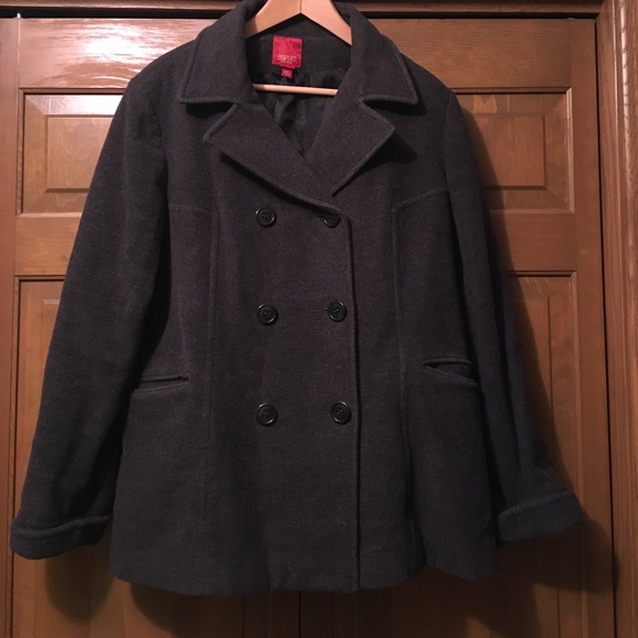 Esprit Wool Pea Coat Size Xl 