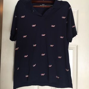 Short sleeve Vineyard Vines flag whale shirt