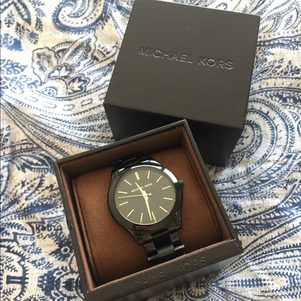 Michael Kors Sleek Black Watch - Links included