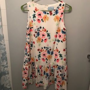 Colorful Floral White Dress Nordstrom 2P