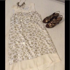 Super soft shift dress with slight high/low hem