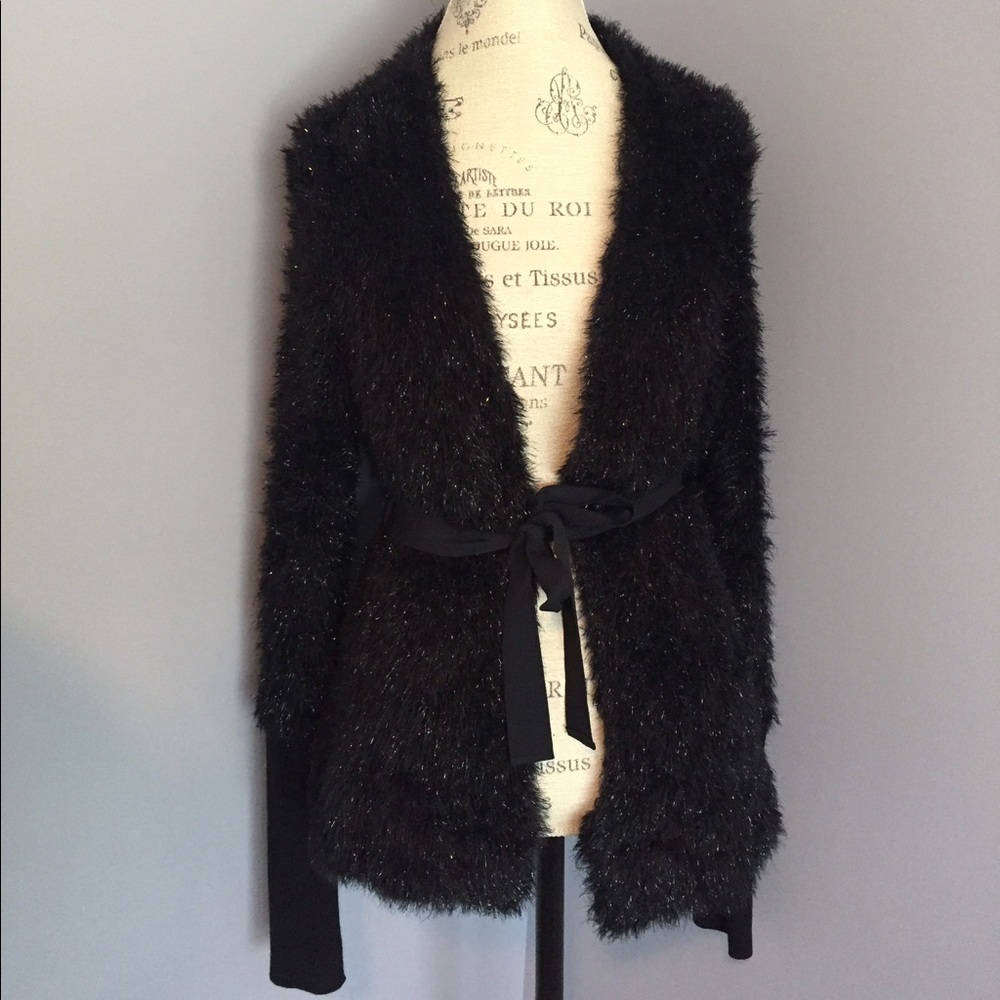 BCBGMaxAzria Size M Black Cardigan Sweater