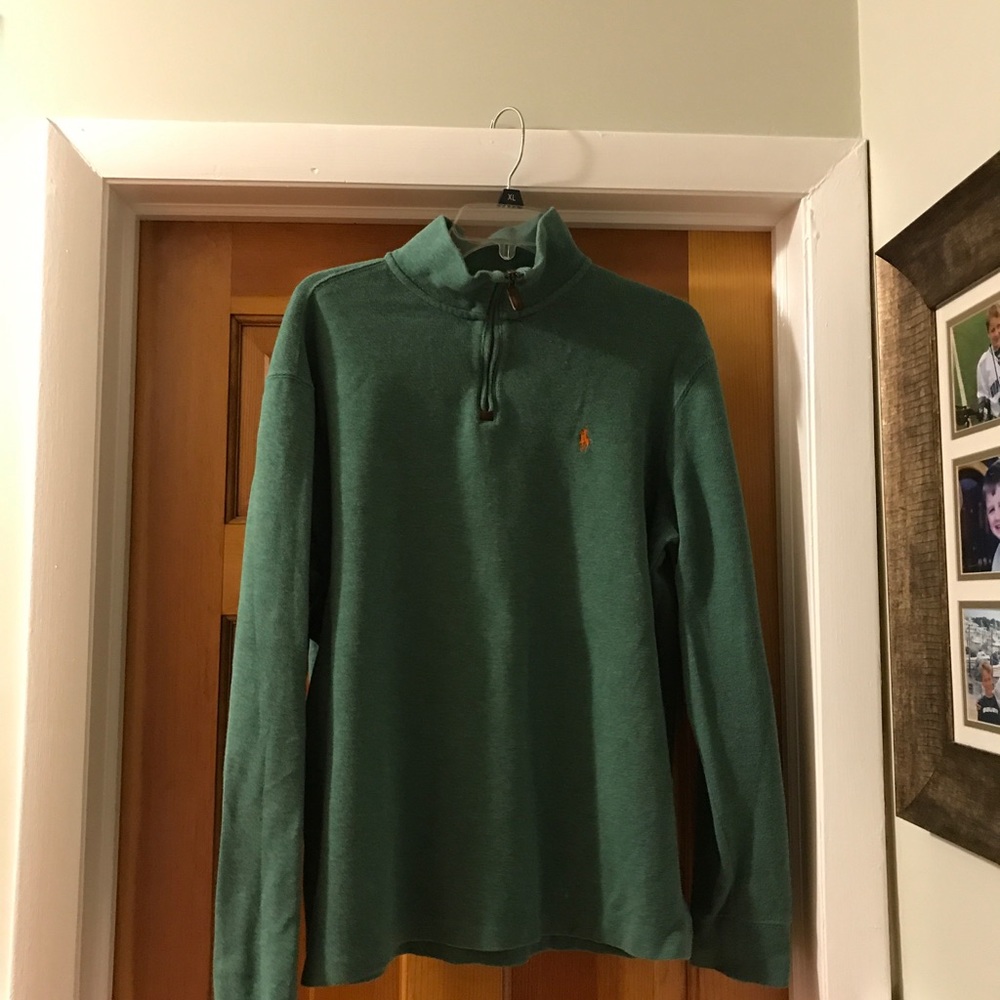 Two men's  Ralph Lauren quarter zip sweaters