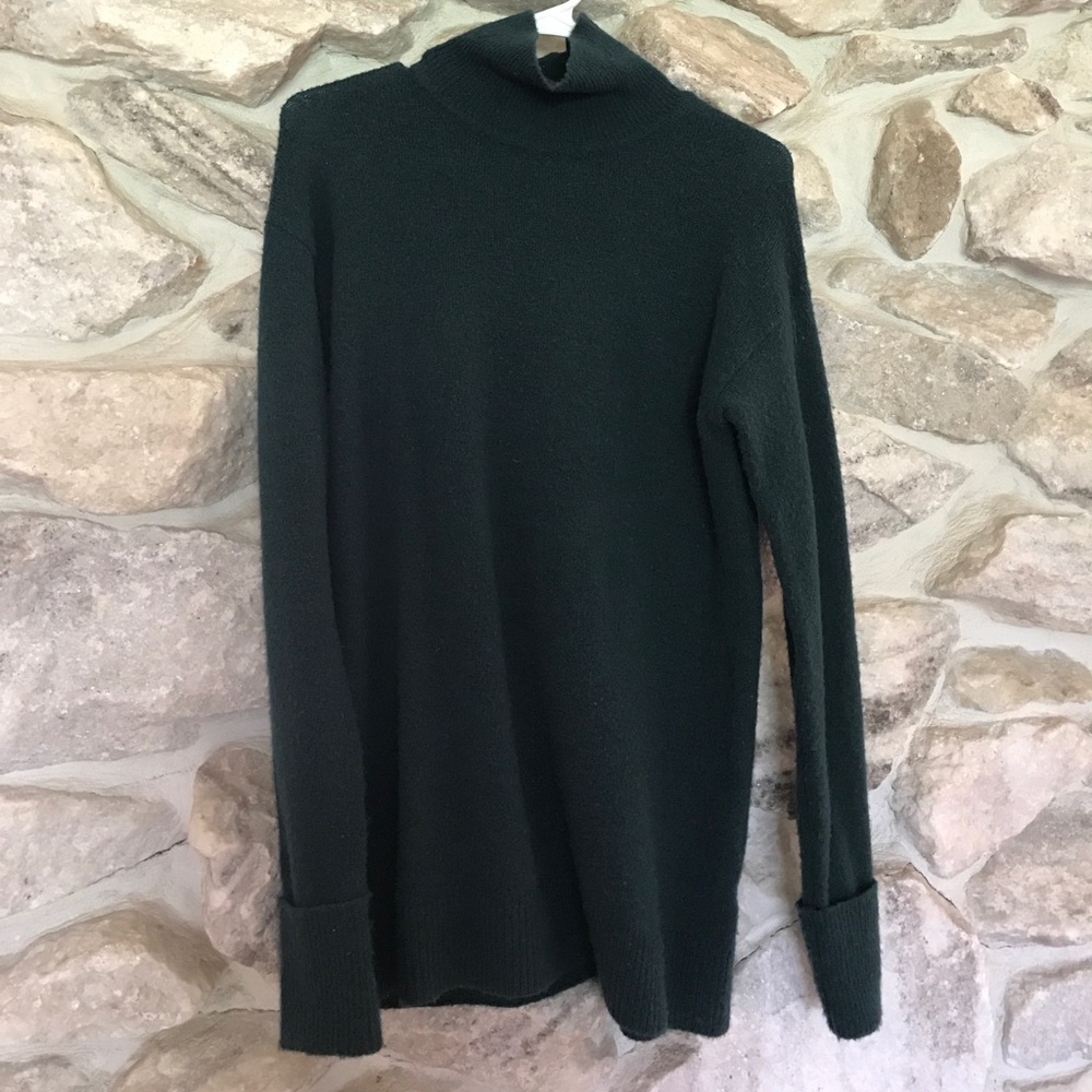 Halogen Hunter Green Long Turtleneck Sweater