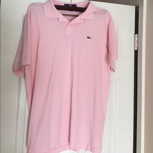 Pink Vineyard Vines polo shirt