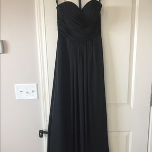 BIll Levkoff black bridesmaid dress style 165